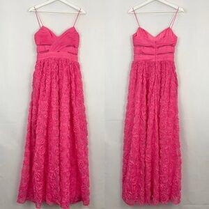 Hailey Logan by Adrianna Papell Juniors Floral Applique Sequin Long Gown…